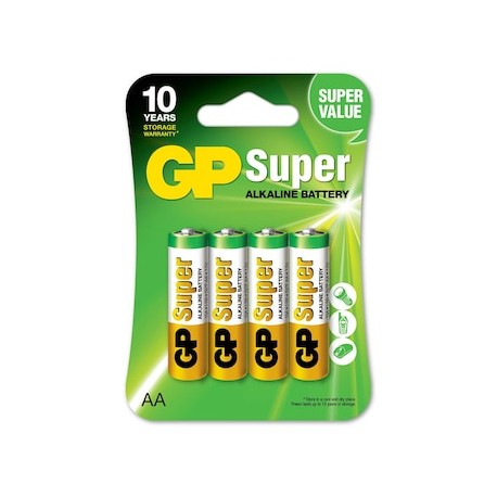 Pila GP Batteries AA (4 pilas)