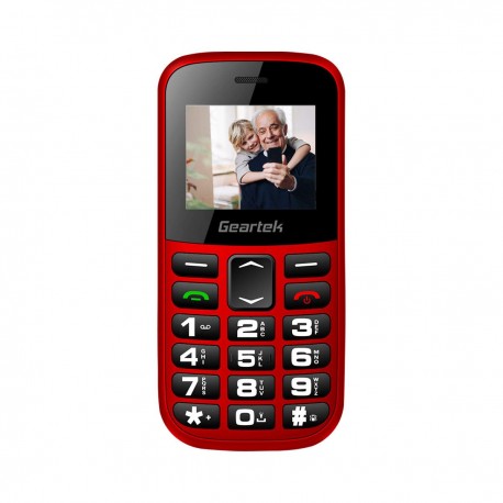 Teléfono celular Geartek libre T36 rojo