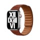 Correa Apple Watch con eslabones de piel 45mm ocre oscuro
