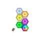 Panel LED Bytech hexagonal multicolor