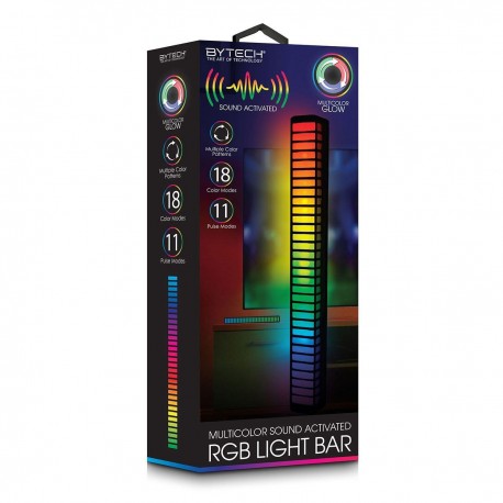 Barra LED Bytech activación de sonido multicolor