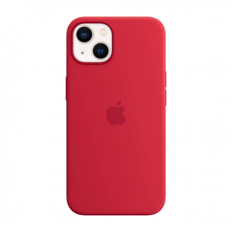 Funda iPhone 13 Rojo Silicón C/Mags
