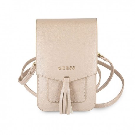 Funda Wallet Guess Saffiano con Flecos Beige