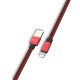 Cable Lightning STF 1M ROJO Carga Ultra