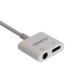 Adaptador Forward Lightning Carga + Audio 3.5mm Blanco