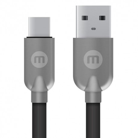 Cable Mobo tipo C Negro Caucho 2 M