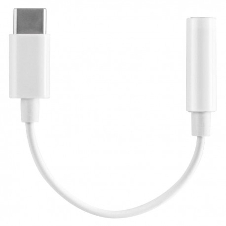 Cable adaptador tipo C a 3.5 mm blanco