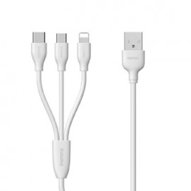 Cable Remax para Carga 3 en 1 Blanco