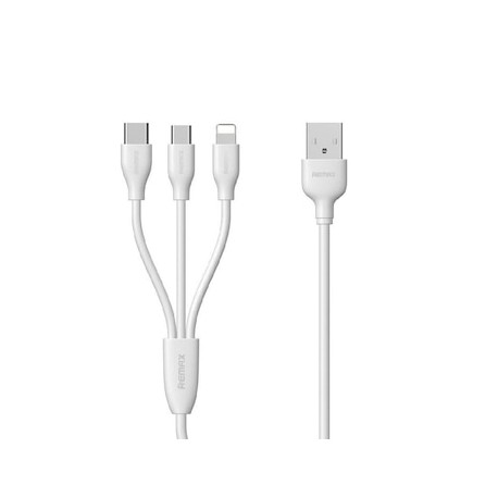 Cable Remax para Carga 3 en 1 Blanco