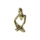 Figura decorativa mujer sentada color dorado11x9x18cm