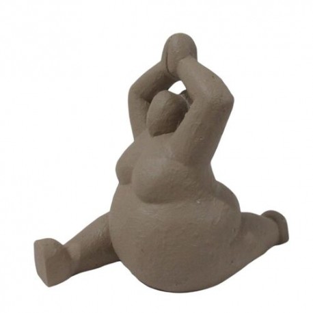 Figura decorativa de mujer en posición de yoga 23.5x12.5x20cm