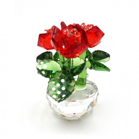 Flor Roja de Cristal