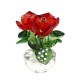 Flor Roja de Cristal