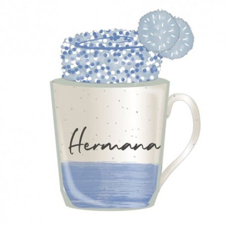 SET de Taza y Calcetines Frase HERMANA