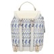 Backpack W Capsule color marfil/multicolor Modelo HBAKAHOSHI2CW