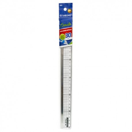 Regla Sabonis borde metálico 30 cm