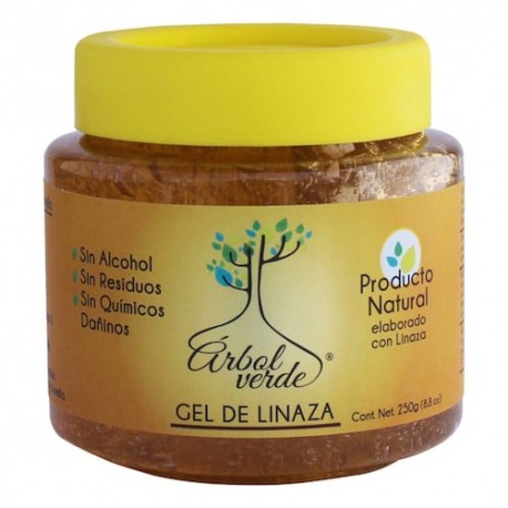 Gel Fijador para Cabello de Linaza árbol Verde 250 g