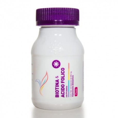 Suplemento Boitina & Ácido Folico 45 Cápsulas 500 mg Essential Nutrition