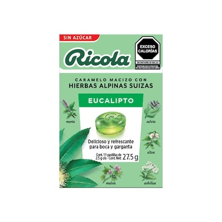 RICOLA EUCALIPTO S/AZUCAR C/11 27.5G
