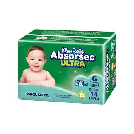 Pañal Grande Absorsec Ultra 14 Unidades