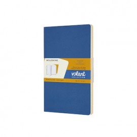Set 2 Libretas Grande Amarillo Azul Ambar Hoja Rayada Pasta Suave