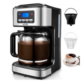 Cafetera digital programable 12 tazas (1.5 litros) Aicok