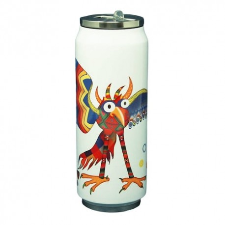 Termo Alebrijos doble acero con popote 500 ml
