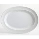 Platon de servicio ovalado labrado de ceramica