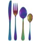 Set de cubiertos acero inoxidable para 4 personas 16 piezas, color tornasol, CROWN BACCARA