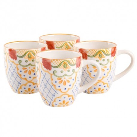 Set Laurie Gates 4 piezas tarros 17.4 onzas pintados a mano
