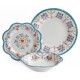 Set 12 piezas vajilla Gibson Home de melamina decorada