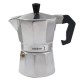 Cafetera Steiner de aluminio, para preparar espresso, color plata, 3 tazas