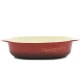 Refractario redondo cerámica 2.5qt rojo