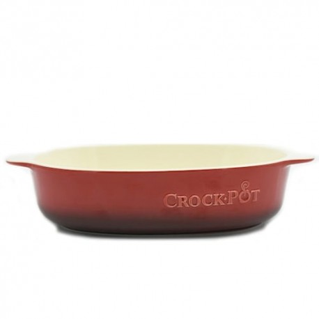 Refractario redondo cerámica 2.5qt rojo