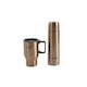 Set 2 piezas thermo y tarro viaje de acero inox color cobre
