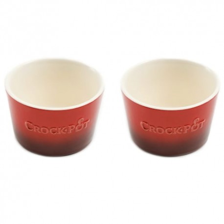 Set 2 piezas ramekines cerámica 8oz rojo