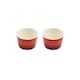 Set 2 piezas ramekines cerámica 8oz rojo
