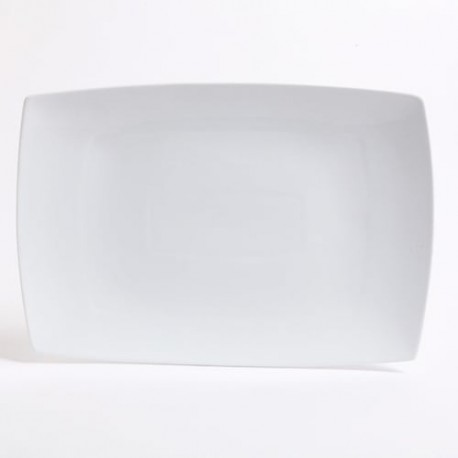 Platón de servicio de cerámica rectangular