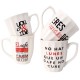 Juego de 4 tazas de porcelana Loft Story 04 4 piezas 38044