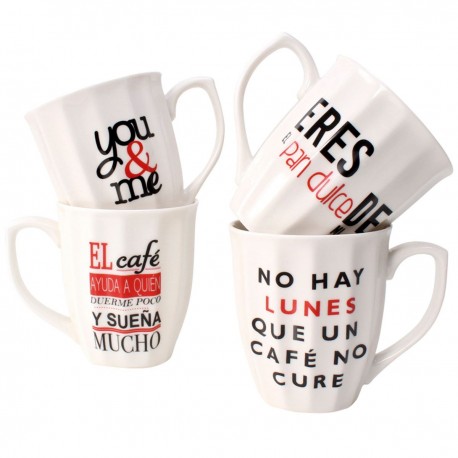 Juego de 4 tazas de porcelana Loft Story 04 4 piezas 38044