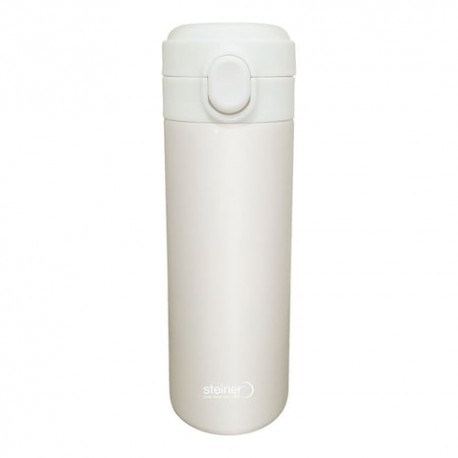 Termo Steiner de acero inoxidable, doble pared, 400 ml, color arena