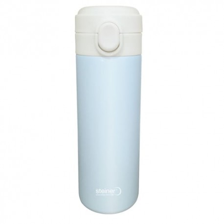 Termo Steiner de acero inoxidable, doble pared, 400 ml, color azul