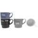 Juego de 4 tazas de porcelana 300 mililitros 4 piezas HELENA
