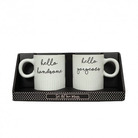 Home Nature 2 tazas pareja con frase