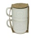 Home Nature 2 tazas apilables abeja con frase