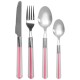Set de cubiertos acero inoxidable para 4 personas 16 piezas, con charola metalica, CROWN BACCARA