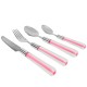 Set de cubiertos acero inoxidable para 4 personas 16 piezas, con charola metalica, CROWN BACCARA