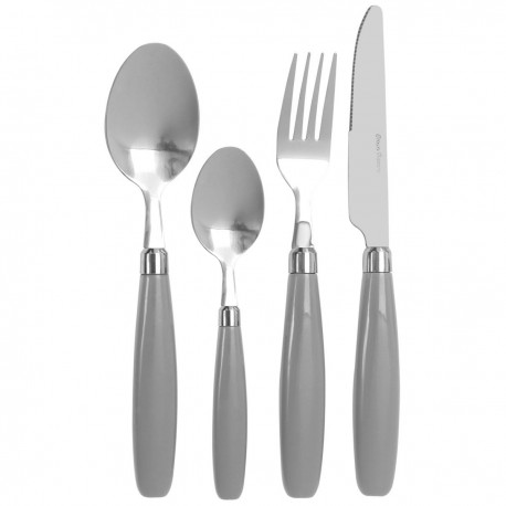 Set de cubiertos acero inoxidable para 4 personas 16 piezas, CROWN BACCARA