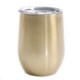 Vaso thermico 12oz de acero inoxidable doble pared color dorado con tapa de acrilico