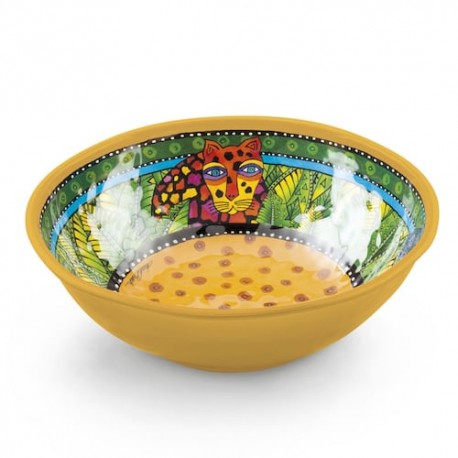 Ensaladera amarilla de 26 cm Laurel burch jungle songs melamina